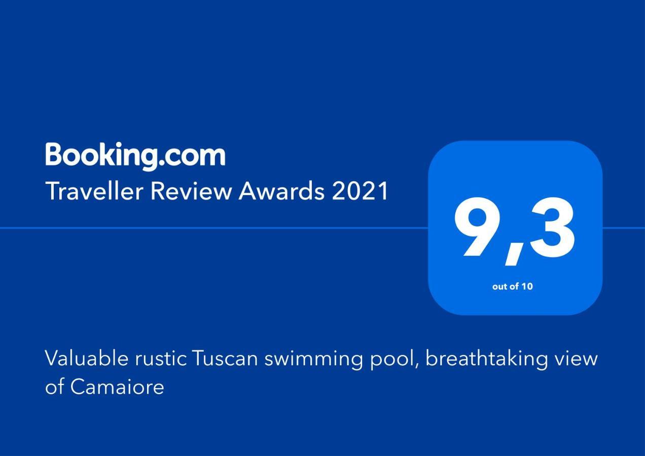 Valuable Rustic Tuscan Swimming Pool, Breathtaking View Of Camaiore Dış mekan fotoğraf